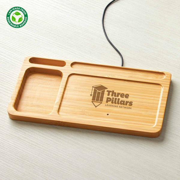 Custom: Bamboo Charger Desk Organizer