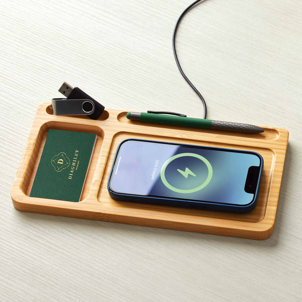 Custom: Bamboo Charger Desk Organizer