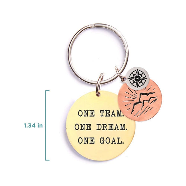 Charming Copper Keychain - One Team