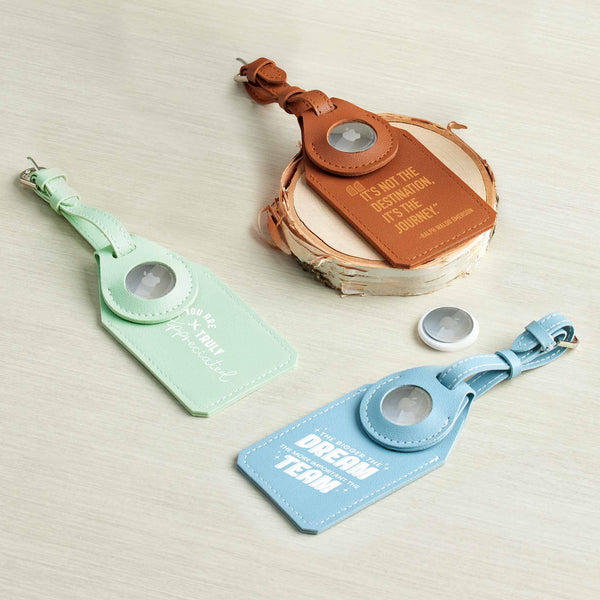 Custom: Modern Luggage Tag and Apple AirTag Gift Set - It's The Journey