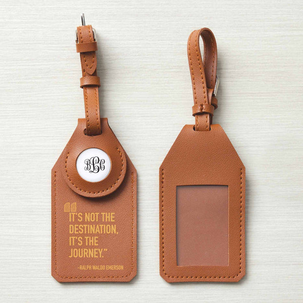 Custom: Modern Luggage Tag and Apple AirTag Gift Set - It's The Journey