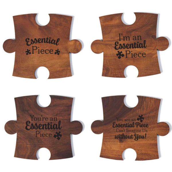 Essential Piece 4 Puzzle Coasters Gift Set