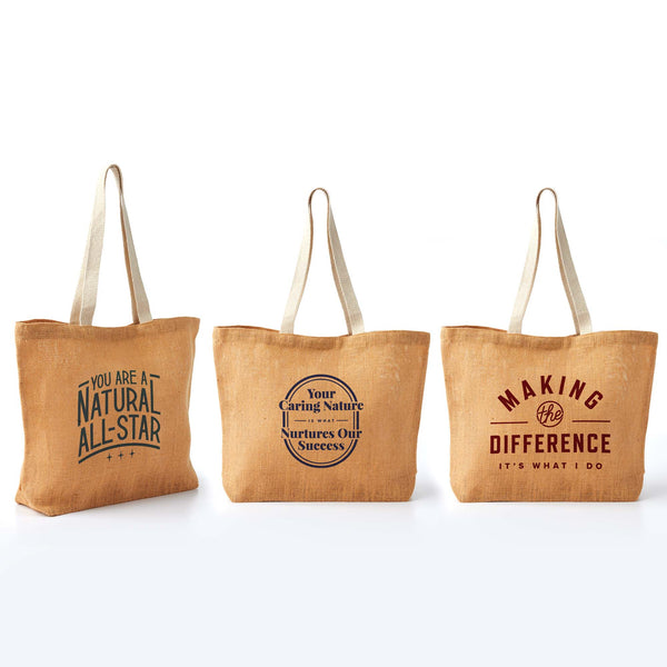 Simply Sustainable Jute Tote Bag - Making the Difference