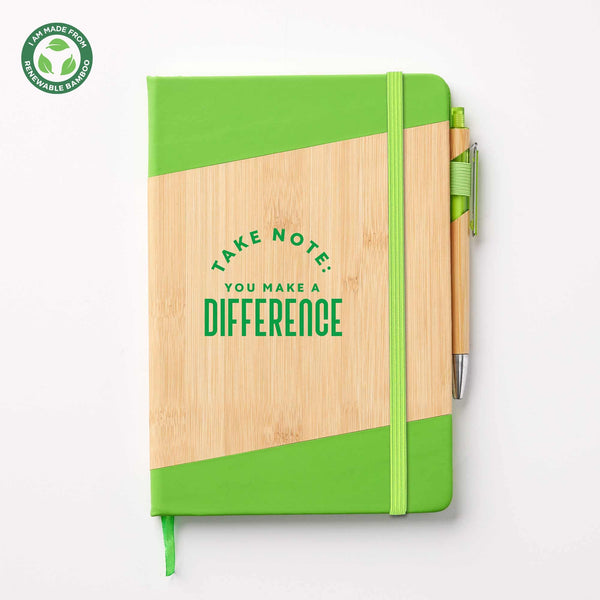 Take Note! Bamboo Journal & Pen Set - Make a Difference