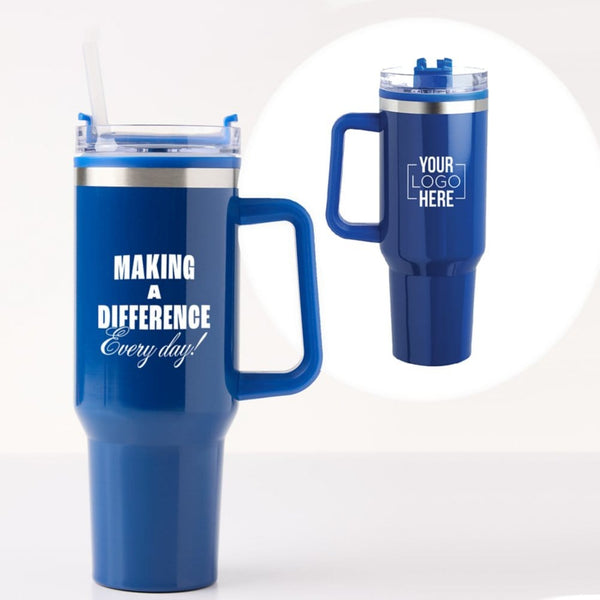 Custom: 40 oz Mega Mug Travel Tumbler - Difference