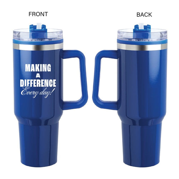 Custom: 40 oz Mega Mug Travel Tumbler - Difference