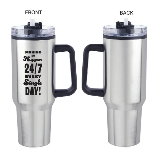 Custom: 40 oz Mega Mug Travel Tumbler - Making It Happen