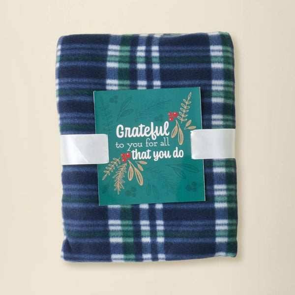 Cozy Plaid Fleece Blanket - Grateful to You