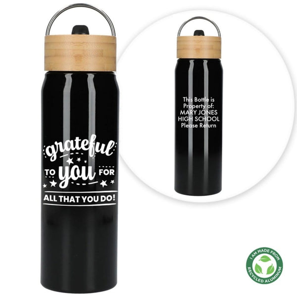 Custom: Eco-Friendly Terra Water Bottle - Grateful