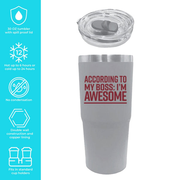 Versatile 30 oz Cup Combo Tumbler - Awesome