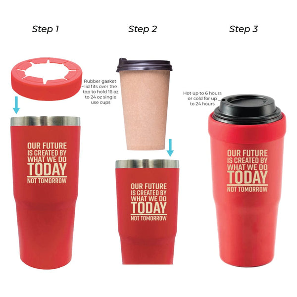 Versatile 30 oz Cup Combo Tumbler - Today