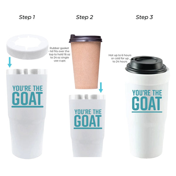 Versatile 30 oz Cup Combo Tumbler - GOAT