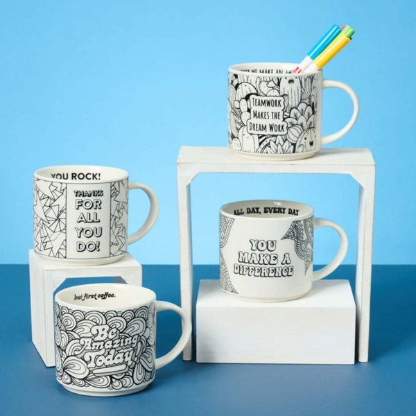 DIY Color Me Artisan Mug - Teamwork Makes Dream Work