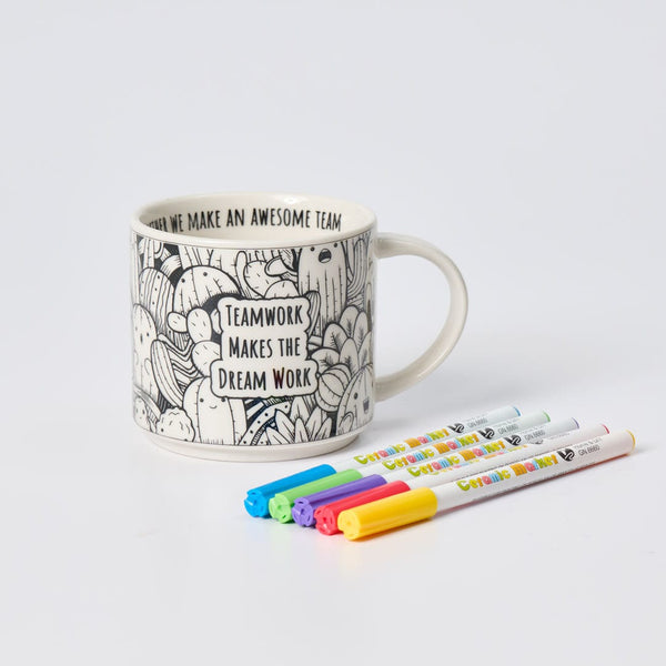 DIY Color Me Artisan Mug - Teamwork Makes Dream Work