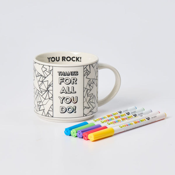 DIY Color Me Artisan Mug - Thanks For All You Do