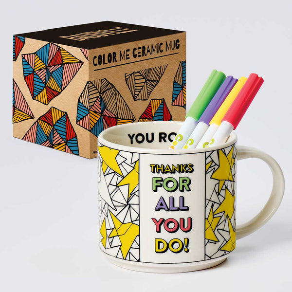 DIY Color Me Artisan Mug - Thanks For All You Do