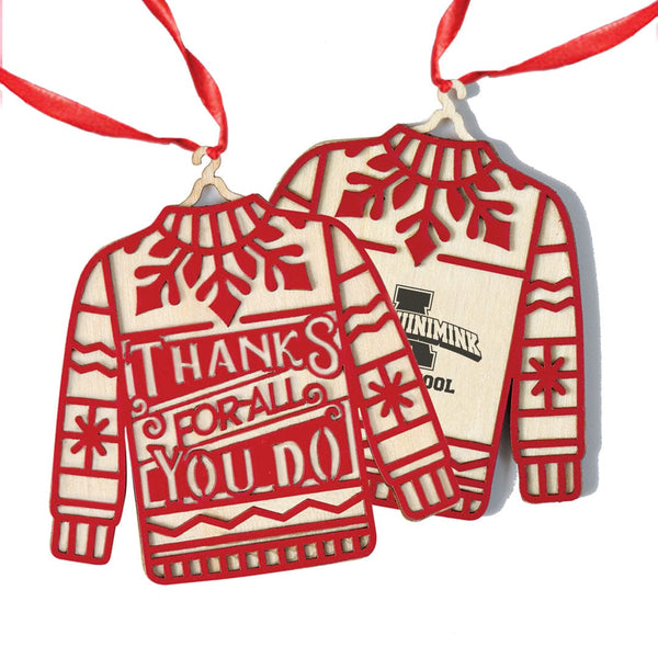 Charming (Not) Ugly Sweater Ornament - Thanks!