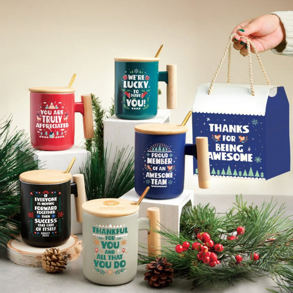 Festive Nordic Mug Gift Set - Thankful for You