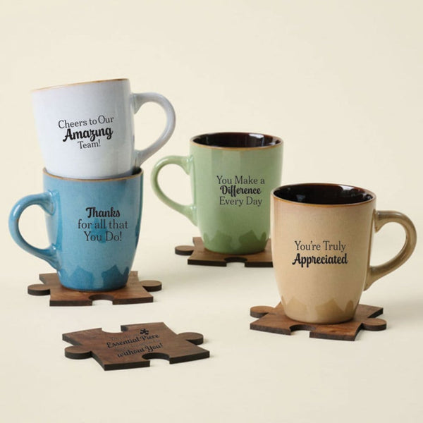 Essential Piece Mug & Puzzle Coaster Gift Set - Thanks