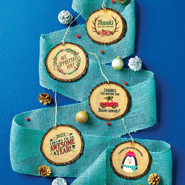 Charming Wood Slice Ornament - Thanks for Being Awesome