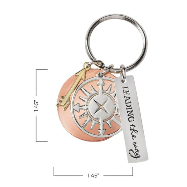 Charming Copper Keychain - Compass: Leading the Way