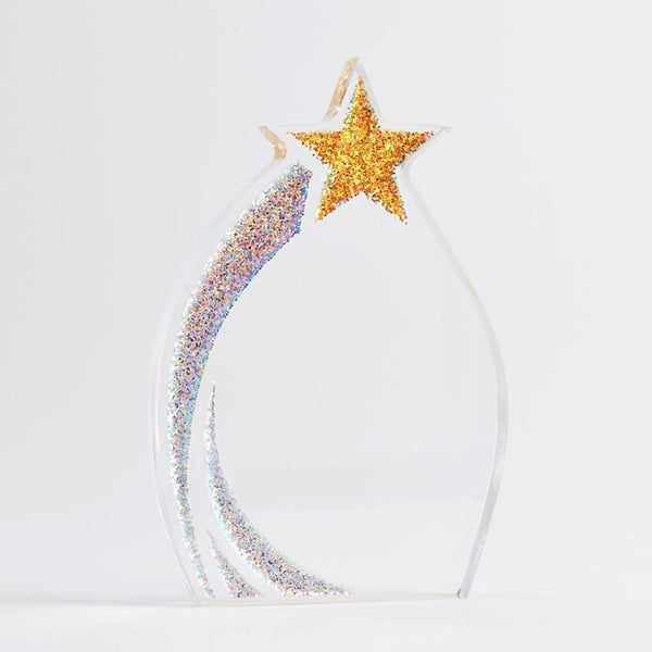 Shimmering Acrylic Award - Star Flame