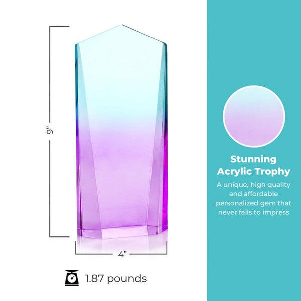 Ombre Acrylic Trophy Collection - Obelisk