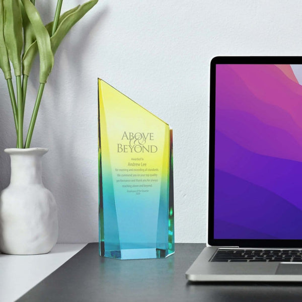 Ombre Acrylic Trophy Collection - Slanted Rectangle