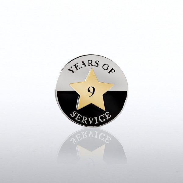 Anniversary Lapel Pin - Years of Service Circle Star - 09