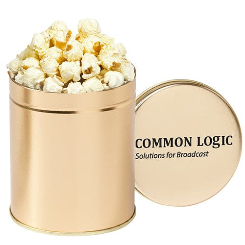 Add Your Logo:  Gourmet Popcorn Tin