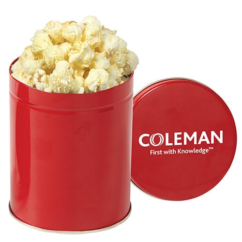 Add Your Logo:  Gourmet Popcorn Tin