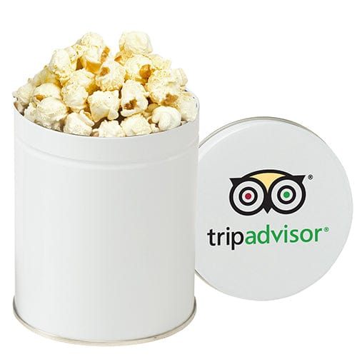 Add Your Logo:  Gourmet Popcorn Tin