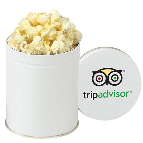 Add Your Logo:  Gourmet Popcorn Tin