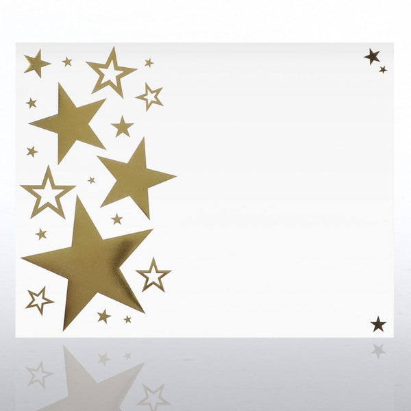 23221WT - Foil Certificate Paper - Bright Stars - Gold