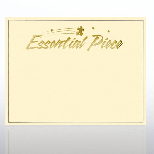 Foil Certificate Paper - Essential Piece - Cream w/ Gold - 50 per Pack