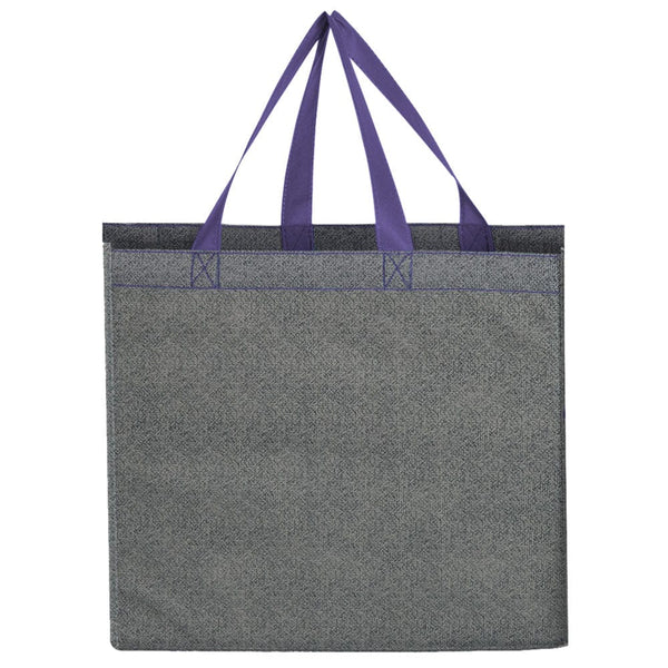 Add Your Logo: Colored Handle Shopper Tote