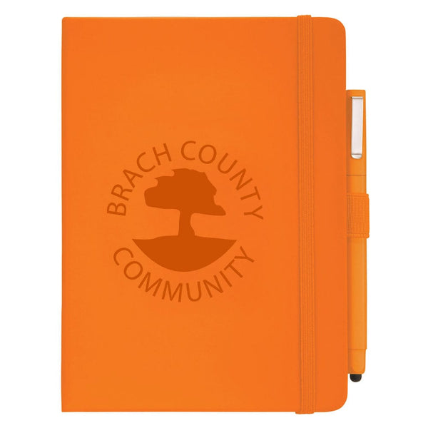 Add Your Logo: Soft Touch Journal & Pen Set