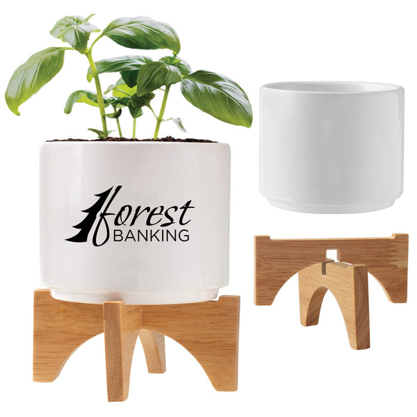 Add Your Logo: Mod Vibes Ceramic Planter Kit