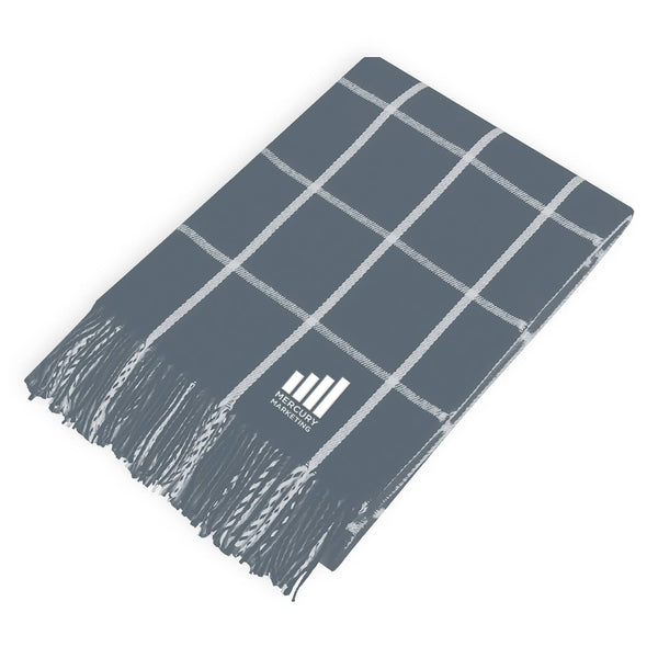 Add Your Logo: Fringed Throw Blanket