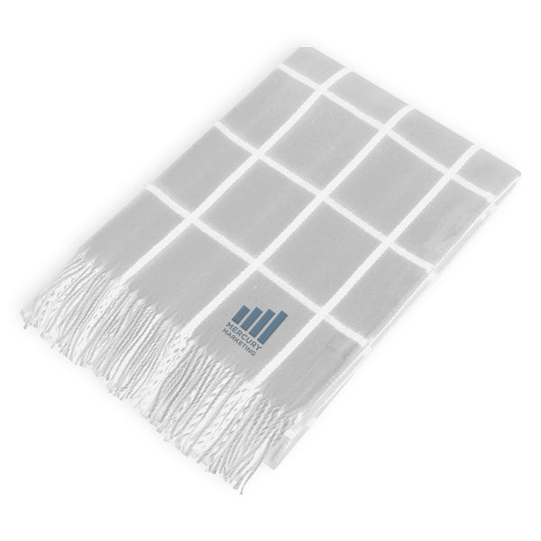 Add Your Logo: Fringed Throw Blanket