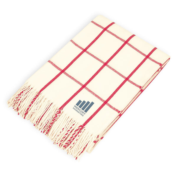 Add Your Logo: Fringed Throw Blanket