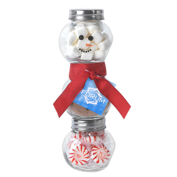 Add Your Logo: Snowman Gift in a Jar