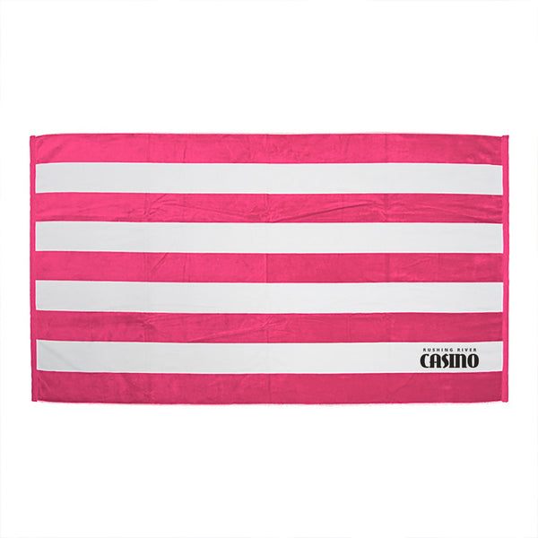 Add Your Logo: Cabana Stripe Beach  Towel