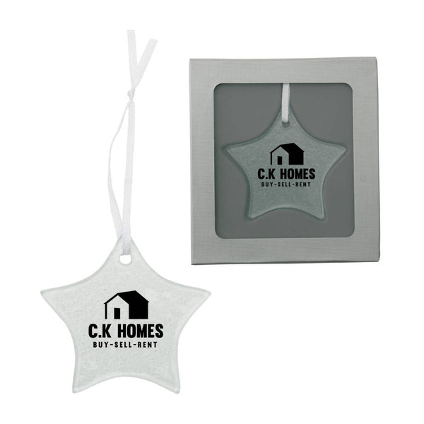 Add Your Logo: Hammered Glass Ornament