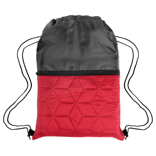 Add Your Logo: Quilted Drawstring Bag