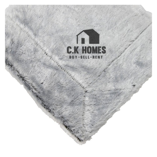 Add Your Logo: Soft Sherpa Throw Blanket