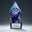 Art Glass Trophy - Blue and Gold Glitter Teardrop