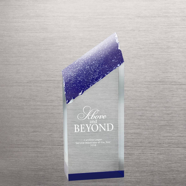 Acrylic Color Reflection Glacier Trophy - Medium Blue