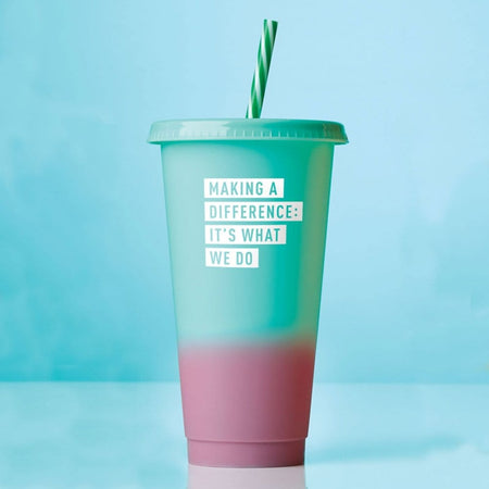 Starbucks Travel Cups Set Color Changing And Earth Day With Lid And Straws